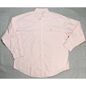 Brooks Brothers Men's Striped  Button Down Long Sleeve Shirt Dress Shirt Size XL